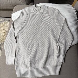 Garage Women's Light Gray Crewneck Oversized Sweater size Xs